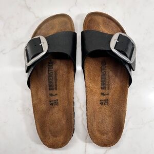 Birkenstock Madrid Big Buckle - Birko-Flor - Black - EU 41 / US 10-10.5 - Clean!